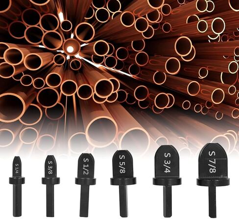 6Pcs Copper Pipe Swaging Tool Drill Bits,Professional Manual Flaring Tool Drill Bit Set 1/4 3/8 1/2 5/8 3/4 7/8 in Saudi Arabia
