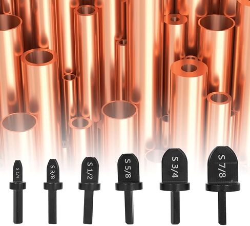 6Pcs Copper Pipe Swaging Tool Drill Bits,Professional Manual Flaring Tool Drill Bit Set 1/4 3/8 1/2 5/8 3/4 7/8 in Saudi Arabia