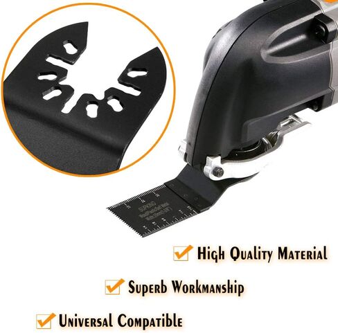 SupKing 24Pcs Oscillating Saw Blades,Professional Titanium Multitool Blades Kits for Metal Wood Plastics,Quick Release Multi Tool Blades Compatible with Dewalt Milwaukee Porter Cable Ryobi Makita Rock in Saudi Arabia