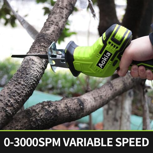 منشار كهربائي ترددي لاسلكي من أوكيا - منشار كهربائي لاسلكي 21 فولت مع بطارية وشاحن 3.0 أمبير، سرعة متغيرة 0-3000SPM، 6 شفرات منشار، منشار كهربائي لقطع الخشب/المعادن/PVC in Kuwait