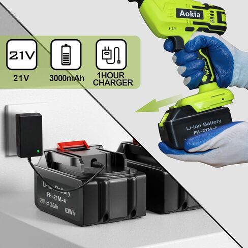 منشار كهربائي ترددي لاسلكي من أوكيا - منشار كهربائي لاسلكي 21 فولت مع بطارية وشاحن 3.0 أمبير، سرعة متغيرة 0-3000SPM، 6 شفرات منشار، منشار كهربائي لقطع الخشب/المعادن/PVC in Kuwait