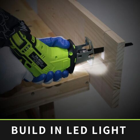 منشار كهربائي ترددي لاسلكي من أوكيا - منشار كهربائي لاسلكي 21 فولت مع بطارية وشاحن 3.0 أمبير، سرعة متغيرة 0-3000SPM، 6 شفرات منشار، منشار كهربائي لقطع الخشب/المعادن/PVC in Kuwait