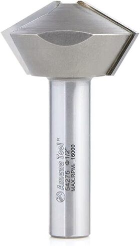 Amana Tool 54271 Carbide Tipped Multi-Sided Glue Joint 60/30 Deg x 1-1/2 D x 7/8 CH x 1/2 Inch SHK Router Bit in Saudi Arabia