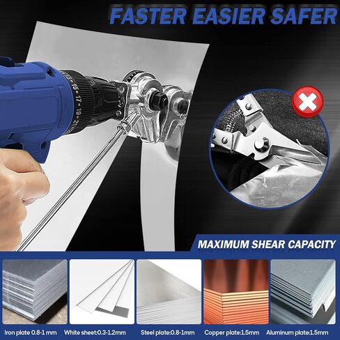 ملحق مثقاب معدني جديد 2023، قاطع لوحة مثقاب كهربائي، ملحق مثقاب معدني يمكنك تركيبه بنفسك، ملحق مثقاب آمن ومتين لقطع المعادن in Kuwait