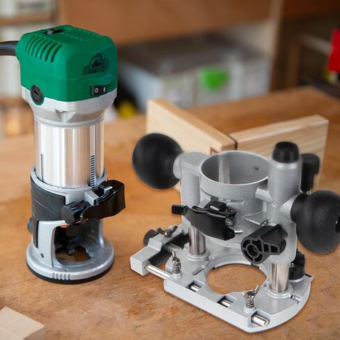 مجموعة أدوات توجيه الغطس من باتوكا، أداة توجيه عزم الدوران بحد أقصى 1-1/4 حصان مع قاعدة ثابتة، أداة كومبو لتشذيب الخشب ذات 6 سرعات متغيرة للأعمال الخشبية والنحت والتشذيب والشق in Kuwait