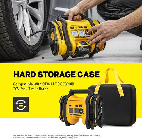شنطة محمولة بديلة لضاغط الهواء لمنفاخ الاطارات ديوالت 20 فولت كحد اقصى (DCC020IB)، شنطة حمل وتخزين الادوات اللاسلكية لحزمة البطارية ومجموعة الشحن in Kuwait