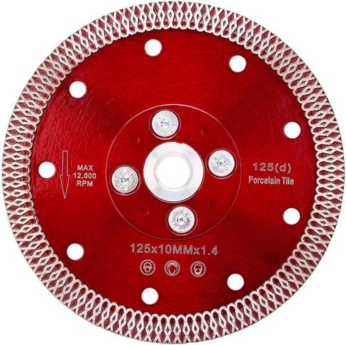 Casaverde 5 in Super Thin Diamond Porcelain Saw Blades,Tiles Blades | Includes a 5/8“-11 Adapter,1.4mm Thick,for Cutting Porcelain Tiles,Granite,Marbles,Hot Pressed Sintering Diamond Blade in Saudi Arabia