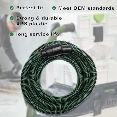 خرطوم مستخرج الغبار لخرطوم شفط المكنسة الكهربائية Festool D27/32x3,5m، متوافق مع Festool CT 26/36/48 CT 15/25 CT MINI وCT MIDI من 2019 فصاعدًا، ماكينة صنفرة خرطوم مكنسة مستخرج الغبار ضمان لمدة عامين in Kuwait
