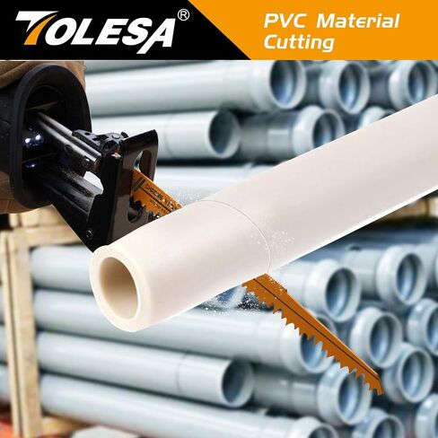 TOLESA 12 Pack CR-V Sawzall Pruning Blades 5, 6 TPI for Tree Branch Root Wood Cutting, Reciprocating Saw Blade for Professional, DIYer, Gardener(Storage Bag Included) in Kuwait