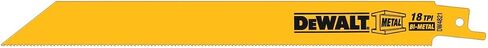 DEWALT Reciprocating Saw Blades, Straight Back, Bi-Metal, 8-Inch, 18 TPI, 5-Pack (DW4821) in Kuwait