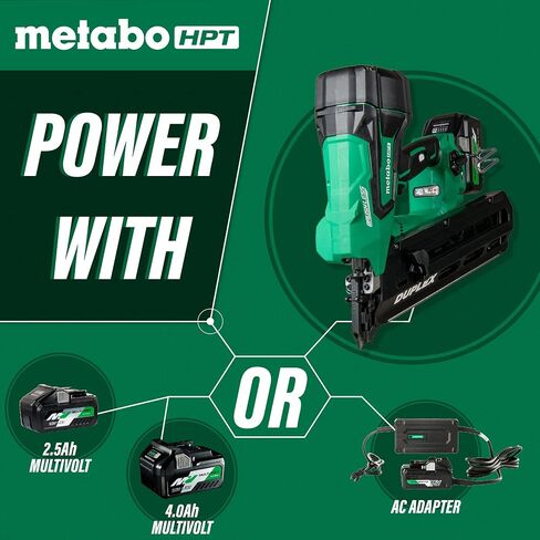 Metabo HPT NR3675DD 36V MV Duplex Nailer Kit w/ 3-1/2 Inch Collated Duplex Nail (2000 Count) in Saudi Arabia