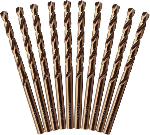 10Pcs Cobalt Drill Bits 5mm M35 Cobalt Metal Drill Bit Set Twist Jobber Length Drill Bit for Stainless Steel and Metal 0.197" in Saudi Arabia