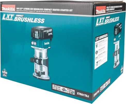 ماكيتا XTR01T8J 18V LXT® مجموعة أدوات تشغيل جهاز التوجيه اللاسلكي المدمج بدون فرشاة ليثيوم أيون (5.0 أمبير في الساعة) in Kuwait