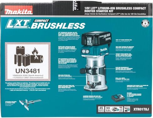 ماكيتا XTR01T8J 18V LXT® مجموعة أدوات تشغيل جهاز التوجيه اللاسلكي المدمج بدون فرشاة ليثيوم أيون (5.0 أمبير في الساعة) in Kuwait