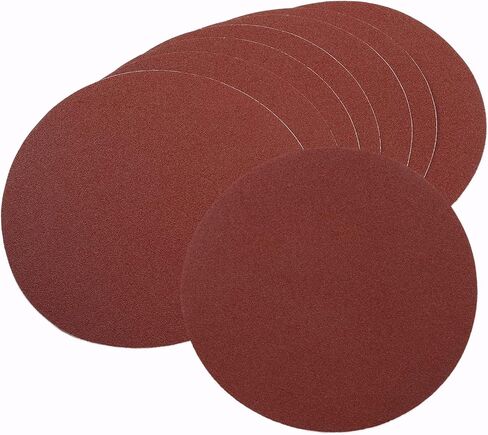 8 Inch PSA Sanding Discs, 40Grit, No-Hole Self Stick Aluminum Oxide, 15PCS | Adhesive Back Sandpaper, Easy Removal, for Wood, Metal, Auto & Furniture Polishing & Sanding in Saudi Arabia