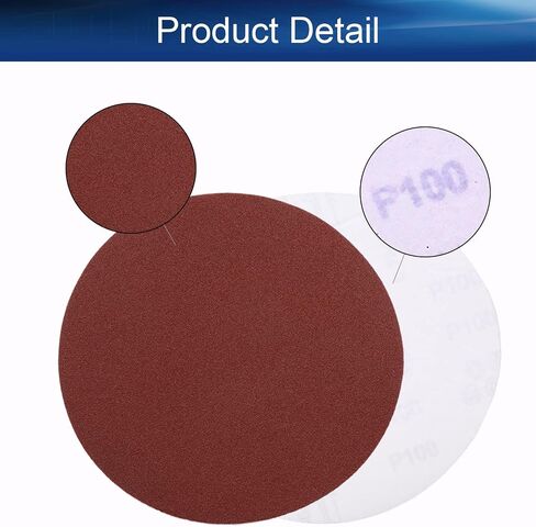 8 Inch PSA Sanding Discs, 40Grit, No-Hole Self Stick Aluminum Oxide, 15PCS | Adhesive Back Sandpaper, Easy Removal, for Wood, Metal, Auto & Furniture Polishing & Sanding in Saudi Arabia
