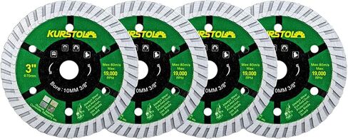3" Tile Diamond Blade - 2pcs 75mm Super Thin Porcelain Diamond Cutting Disc Wheel for Ceramic Granite Marble Angle Grinder Saw Blade with Arbor 3/8"(10mm) in Saudi Arabia