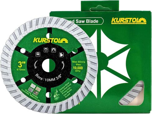 3" Tile Diamond Blade - 2pcs 75mm Super Thin Porcelain Diamond Cutting Disc Wheel for Ceramic Granite Marble Angle Grinder Saw Blade with Arbor 3/8"(10mm) in Saudi Arabia