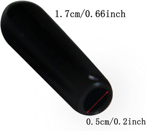 50pcs Vinyl Flexible End Caps, Rubber End Caps, Black Bolt Screw Thread Protector Safety Cover (1/8 Inch 3 mm) in Kuwait