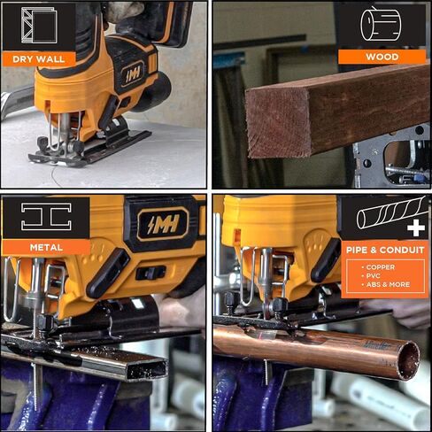 منشار كهربائي لاسلكي 20 فولت من MOTORHEAD، ليثيوم أيون، LED، دليل ليزر وحافة، 0-45 درجة شطبة 80 بوصة، 2700 دورة في الدقيقة، سرعة متغيرة، بطارية 2 أمبير، شاحن، حقيبة، 3 شفرات، مقرها الولايات المتحدة الأمريكية (MH-) 03-شبيبة-B1-0-2) in Kuwait