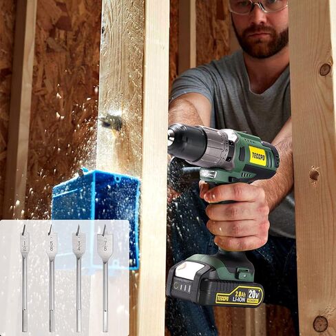 تي سي بو طقم مثقاب كهربائي لاسلكي مكون من 63 قطعة، مثقاب 310 باوند بسرعتين، اعداد عزم دوران 21+1، بطارية 2.0 امبير وشاحن سريع، مجموعة ادوات مع مثقاب، مجموعة ادوات مثقاب للمنزل العام in Kuwait