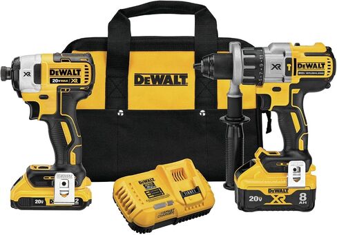DEWALT 20V MAX* XR Cordless Drill Combo Kit, Hammer Drill & Impact Driver, Power Detect Technology (DCK299D1W1) in Saudi Arabia