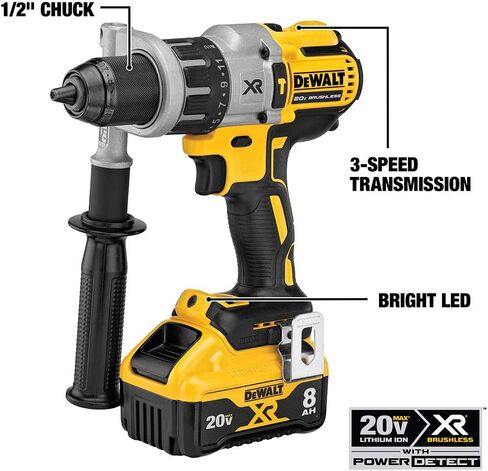 DEWALT 20V MAX* XR Cordless Drill Combo Kit, Hammer Drill & Impact Driver, Power Detect Technology (DCK299D1W1) in Saudi Arabia