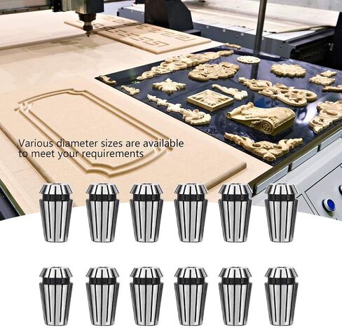12Pcs Chuck Accurate Spring Set,ER16 Spring Chuck CNC Engraving Milling Machine Industrial Accessories in Saudi Arabia