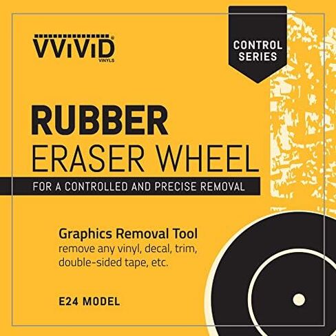 VViViD Rubber Eraser Wheel 4 Inch Diameter 7/8 Inch Thick Decal Remover Pad Including Drill Adapter (Wide Heavy Duty Series) in Saudi Arabia