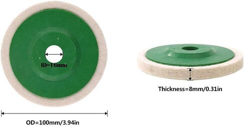 عجلة تلميع الصوف منصات تلميع مقاومة للاهتراء عجلة طاحونة زاوية قرص تلميع للزجاج السيراميك الفولاذ المقاوم للصدأ (10 قطعة) in Kuwait