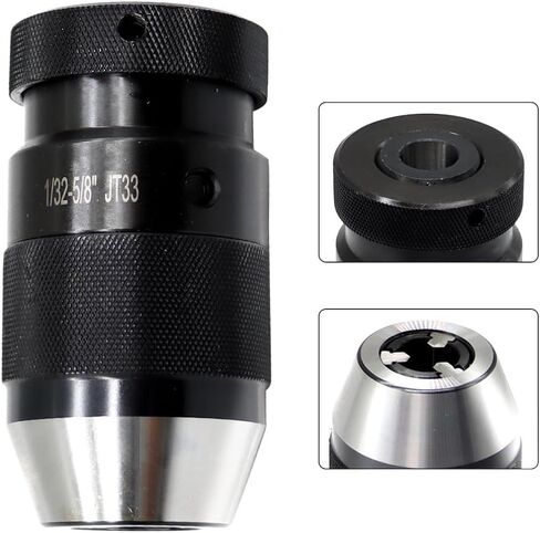 Yunnergo 1/32"- 5/8" ظرف ضغط مثقاب فائق التحمل مع MT2-JT33 مثقاب ظرف، حامل JT33 بدون مفتاح ذاتي الشد (ظرف مثقاب) in Saudi Arabia