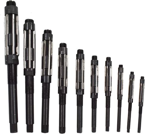 High Speed Steel Adjustable Blade Reamers, 9Pcs Adjustable Hand Reamers H4-H12, 11.75mm-29.5mm, High Speed Steel Straight Flutes Milling Cutter Tool in Saudi Arabia