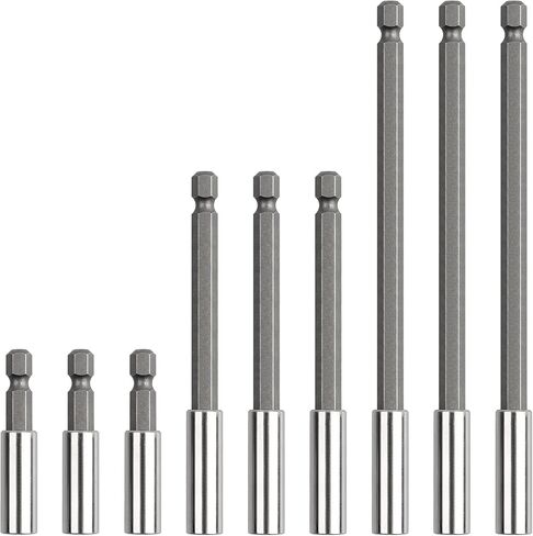 Rocaris 3 Pack 2/4/6 inch Strong Magnetic Drill Bit Extension Holder | 1/4" Hex Shank, S2 Steel Magnetic Screwdriver Extension for Impact Driver in Saudi Arabia