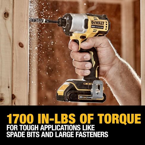 DEWALT 20V MAX* 1/4 in. Brushless Cordless Impact Driver Kit (DCF840C2) in Saudi Arabia