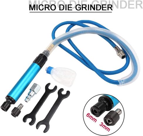 SI FANG Pneumatic Pencil Die Grinder Kit With 1/8'' and 1/4'' 3mm 6mm Collets,35000RPM, Engraving Tool Pencil grinder Polisher in Saudi Arabia