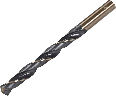 uxcell Straight Shank Twist Drill Bits 10mm Gold Titanium & Black Nitride Coated High Speed Steel (HSS) 4341 with 10mm Shank for Stainless Steel Alloy Metal Plastic Wood in Saudi Arabia
