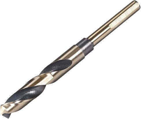 uxcell 2pcs Reduced Shank Twist Drill Bits 14mm Black Nitride & Gold Titanium Coated High Speed Steel 4341 with 10mm Shank for Stainless Steel Alloy Metal Plastic Wood in Saudi Arabia