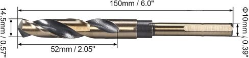 uxcell 2pcs Reduced Shank Twist Drill Bits 14mm Black Nitride & Gold Titanium Coated High Speed Steel 4341 with 10mm Shank for Stainless Steel Alloy Metal Plastic Wood in Saudi Arabia