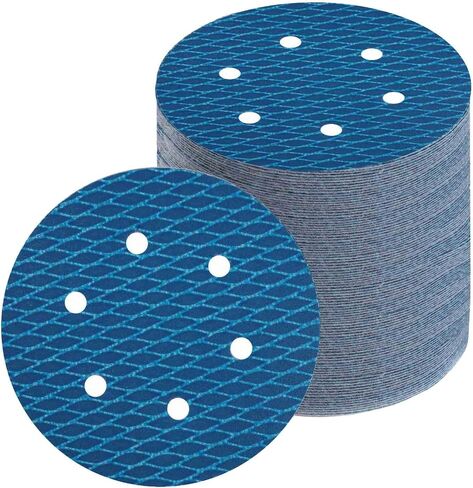 Orbital Sander Sandpaper 5 Inch 8 Hole Sanding Disc Hook and Loop Pads Sand Paper 80 Grit for Wood Metal 70 PCS Blue Aluminum Oxide Anti Blocking Rhombus Sanding Discs in Saudi Arabia