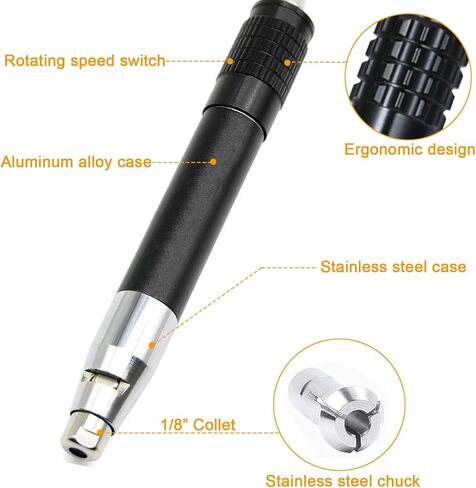 Air Pencil Die Grinder, Pneumatic Micro Tool, 1/8" Collet Mini Pencil Polishing Cutting Tool in Kuwait