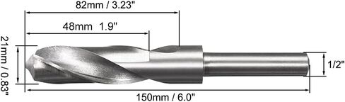 uxcell Reduced Shank Drill Bit 17mm High Speed Steel HSS 4241 with 1/2 Inch Straight Shank in Saudi Arabia