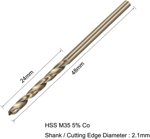 uxcell 1.7mm Twist Drill High Speed Steel Bit HSS-Co 5% M35 Cobalt for Steel,Copper,Aluminum Alloy 5pcs in Saudi Arabia