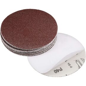 uxcell 6" PSA Sanding Discs 120 Grits Self Stick Aluminum Oxide Sandpaper for Random Orbital Sander Wood Metal Dry Polishing 20pcs