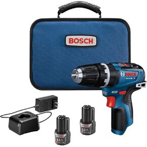 بوش GSB12V-300B22 12 فولت ماكس بدون فرش 3/8 بوصة. طقم مثقاب/مفك مطرقي مع (2) بطاريات 2.0 أمبير