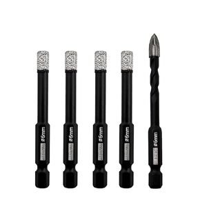 DT-DIATOOL Diamond Drill Bits 1/4 Inch with Diamond Tip Carbide Drill for Tile Porcelain Ceramic Marble Granite(5-Pack)
