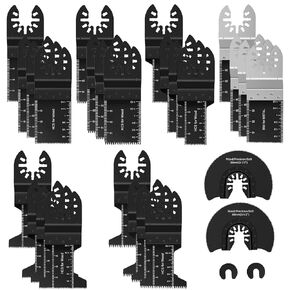 Oscillating Saw Blades Kit 28Pcs Professional Universal Multitool Blades for Wood Plastics Metal Fit Quick Release Multi Tool Blades Kits All Purpose Cutting Coping Tools in Kuwait
