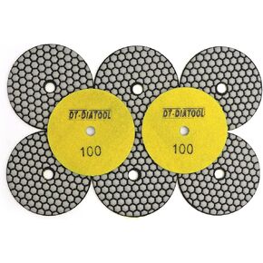 DT-DIATOOL Dry Diamond Polishing Pads 4 Inch for Granite Marble Quartz Stone Countertop Tiles 8 Pieces Grits 100 in Saudi Arabia