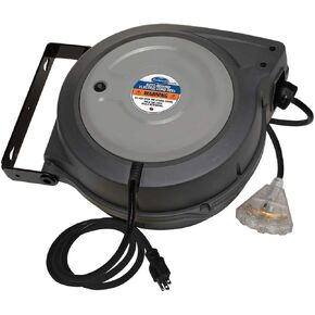 Eastwood 50 قدم الثقيلة 12 قياس الترجيع التلقائي الحبل الكهربائي بكرة 120VAC 15Amp in Kuwait