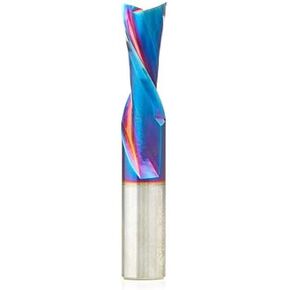 Amana Tool Solid Carbide Spektra Extreme Tool Life Spiral Plunge Router Bit Down-Cut, 46415-K, 1/4 Dia x 1 CH x 1/4 Shank 2-1/2 Inch L