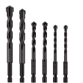 【 New 】6pcs Golden Masonry Drill Bits Set, Mgtgbao Ceramic Tile Drill Bits Carbide Tip for Glass, Brick, Tile, Concrete, Plastic and Wood with Size 6mm(1/4"), 8mm (5/16"), 10mm (3/8"), 12mm (1/2").